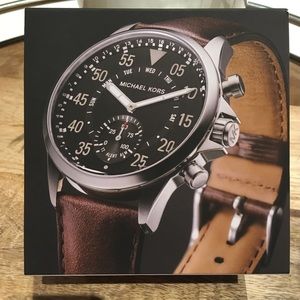 Michael Kors Gage hybrid leather watch.